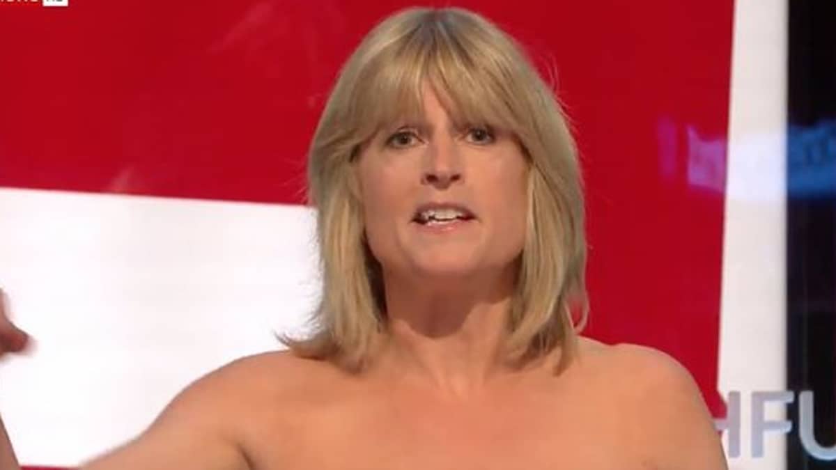 Rachel Johnson Exposes Breasts During Sky News Brexit Debate.