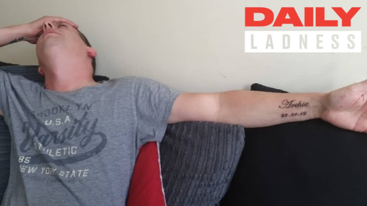 Lad Gets Tattoo Of Son's Date Of Birth But Gets Year Wrong - LADbible