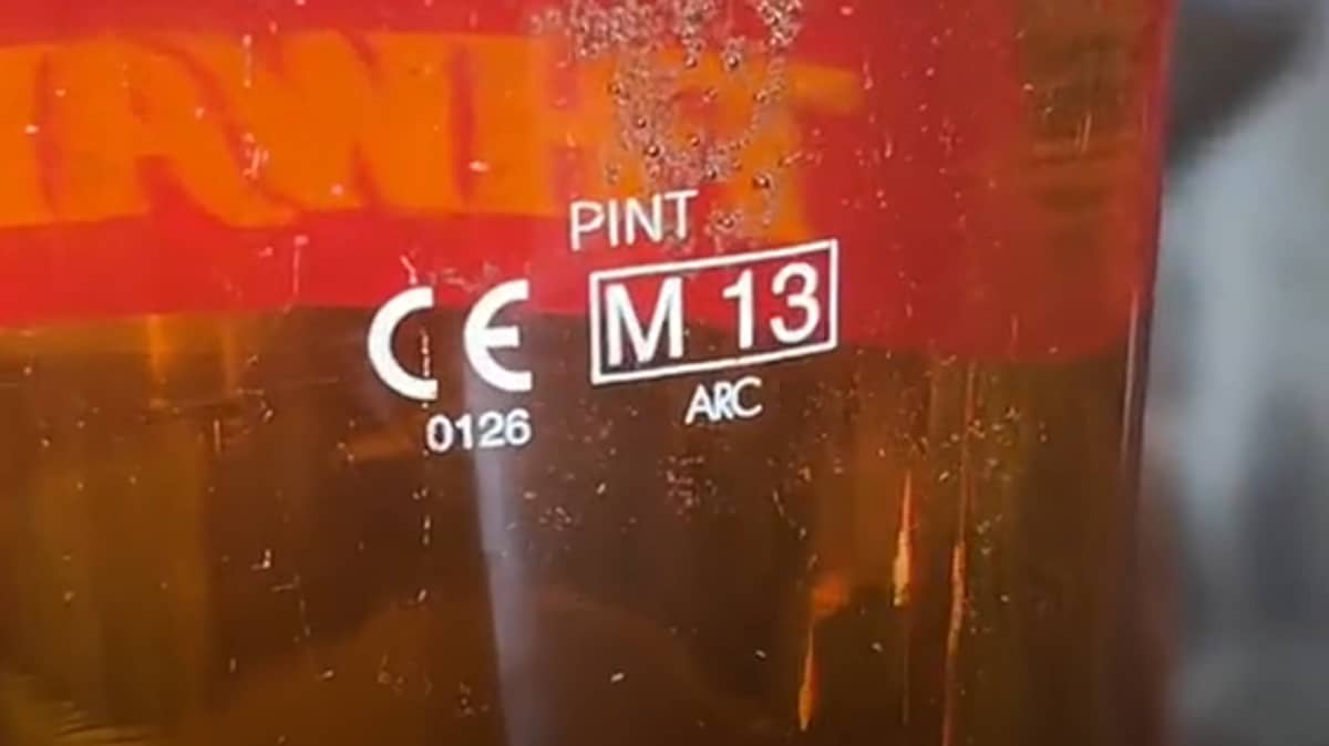 Mean on pint the glass do a what numbers Nucleated Beer