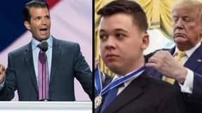 Donald Trump Jr Slammed For Posting Image Of His Dad Giving Kyle Rittenhouse A Medal