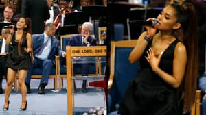 People Couldn't Help But Notice Bill Clinton's Reaction To Ariana Grande At Aretha Franklin's Funeral
