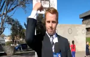This News Reporting Lad Nailed A Basketball Shot You'd Never Think Was Possible 