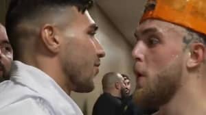 Jake Paul And Tommy Fury Square Off Backstage After Tyron Woodley Fight