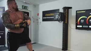 Eddie Hall Attempts To Beat Hardest Punch On The Planet