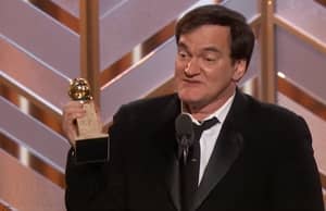 Quentin Tarantino Offended People With His Drunken 'Ghetto' Acceptance Speech At The Golden Globes