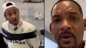 Will Smith Holds Lewis Hamilton 'Hostage' Before Grand Prix