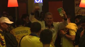 Lone England Fan Is Brave Or Daft As He Celebrates World Cup Win In Colombian Bar In Moscow