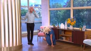 Holly Willoughby Drops To The Floor To Avoid Wetting Herself On Live TV