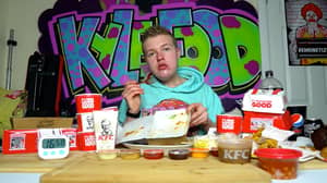 Guy Tries To Eat Entire KFC Menu In One Hour