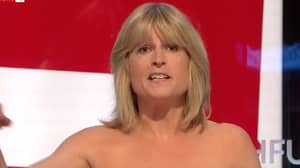 Rachel Johnson Exposes Breasts During Sky News Brexit Debate