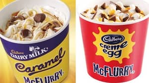 McDonald’s Is Bringing Back Crème Egg And Caramel McFlurries 