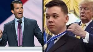 Donald Trump Jr Slammed For Posting Image Of His Dad Giving Kyle Rittenhouse A Medal