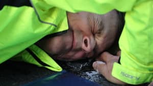Insulate Britain Protester Glues Head To Road During Demonstration 