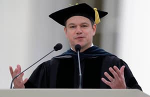 Matt Damon Covered A Lot Of Ground In His Graduation Speech