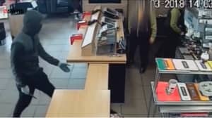 Masked Knifeman Holds Up McDonald's And Steals Monopoly Stickers