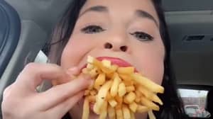 Woman With 'World's Biggest Mouth' Tries To Fit In Large McDonald's Fries 