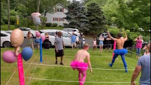 Couple Stages Incredible WWE-Style Wrestling Gender Reveal