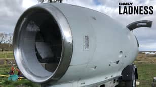 Man Turns Old RAF Jet Engine Into A Four-Bed Caravan Pod