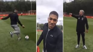Throwback: Jose Mourinho's Priceless Reaction To Seeing Anthony Joshua Kick A Football