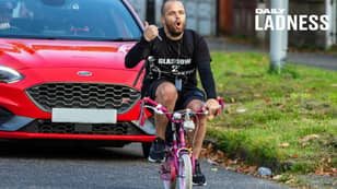 Manchester Dad Cycles Home From Glasgow On Kid's Bike For Charity