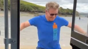 Gordon Ramsay Dances To Club Classic On Cornwall Beach