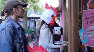 Vegan Activists Protest Outside Nando's Wearing Chicken Masks