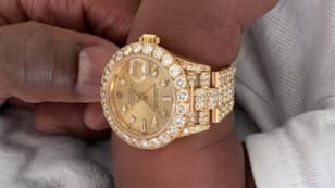 Floyd Mayweather Buys New Grandson A Diamond-Encrusted Rolex