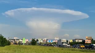 Huge Mushroom Cloud Fills Sky In Kiev, Some 60 Miles From Chernobyl