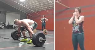 Crossfit Guy Almost Pops His Shoulder Blades Out In Horrendous Lifting Fail