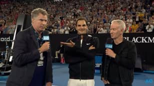 ​Roger Federer Gets Interviewed By Ron Burgundy At The Australian Open
