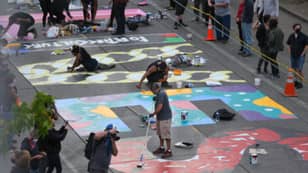 Street Artists Create Incredible Black Lives Matter Mural In Seattle