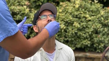 Blake Lively Photographs Ryan Reynolds Getting Coronavirus Test