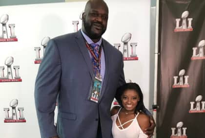This Photo Of Shaq With Simone Biles Hasn't Been Photoshopped