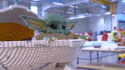Lego Builds Life-Size Baby Yoda Model