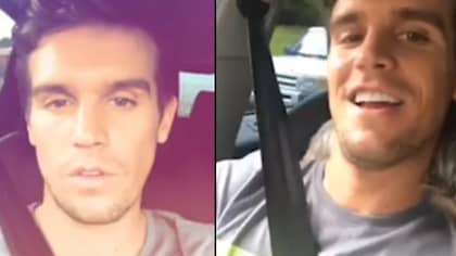 Geordie Shore Star Films Himself Driving With Dog On His Shoulders