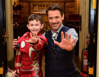Robert Downey Jr Visits 'Iron Man' Fan At Great Ormond St. Hospital