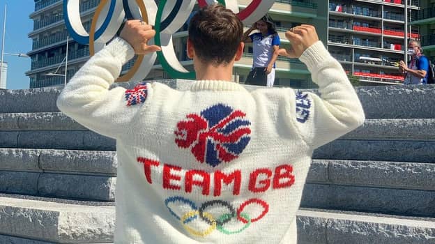 Tom Daley Shows Off Knitted Olympic Sweater He Made During Tokyo Games