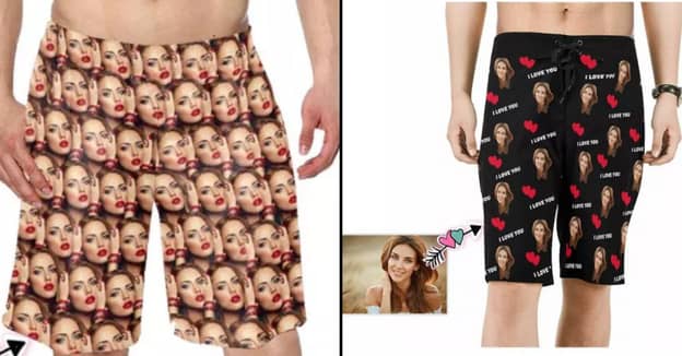 You Can Buy Shorts With Your Face All Over Them For Your Boyfriend