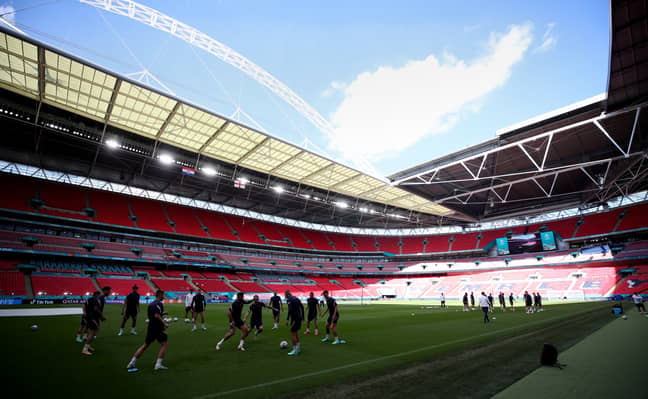 Wembley Stadium before kick-off. Credit: PA