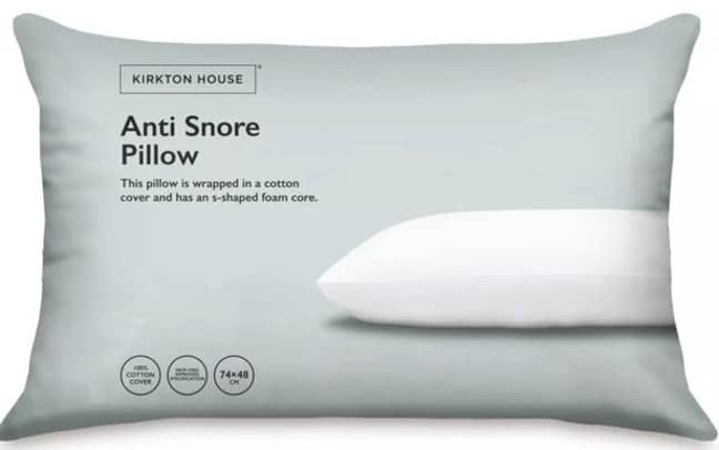 Aldi's anti snore pillow could help partners of night growlers get a better sleep. Credit: Aldi