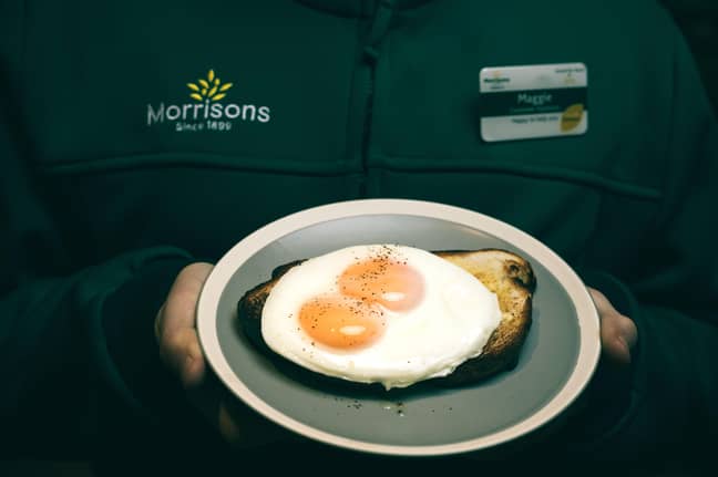 Two yolks, one egg. Credit: Morrisons
