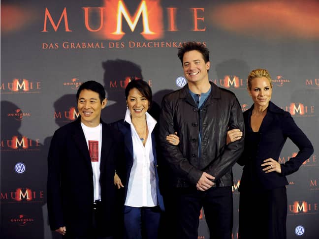 Actors from the film 'The Mummy: Tomb of the Dragon Emperor' at a photo call in 2008. (Credit: PA)