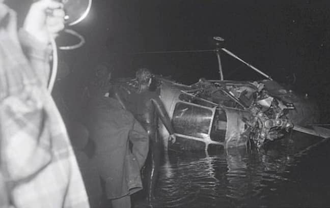 A helicopter crashed during the search for Rogers in 1959. Credit: Spoken Police Department 