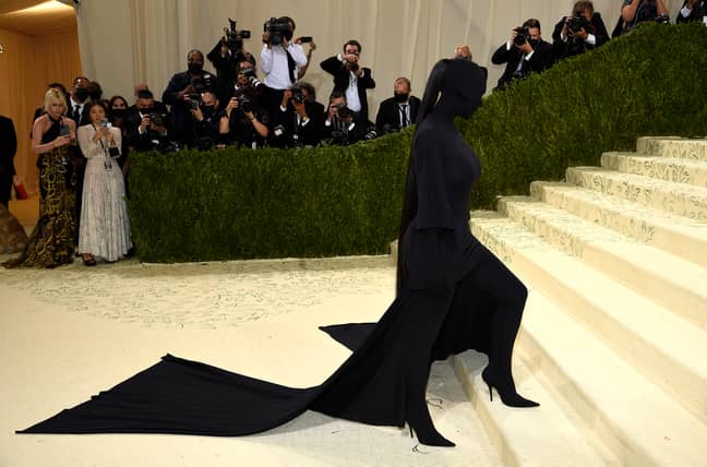 Kim Kardashian's all-black Balenciaga outfit caused quite the stir amongst fans. Credit: PA