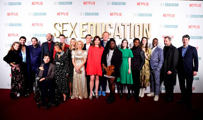 Sex Education season two cast at the world premiere in January 2020. (Credit: PA)