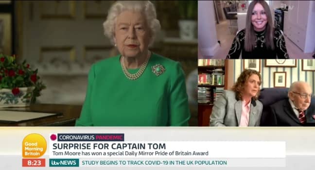 Even Lizzie has paid tribute to Captain Tom. Credit: ITV