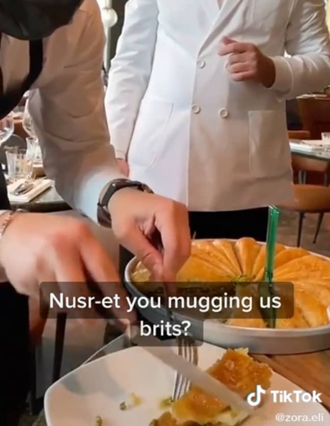 A customer recently criticised the quality of the service at the London restaurant. Credit: TikTok/zora.eli