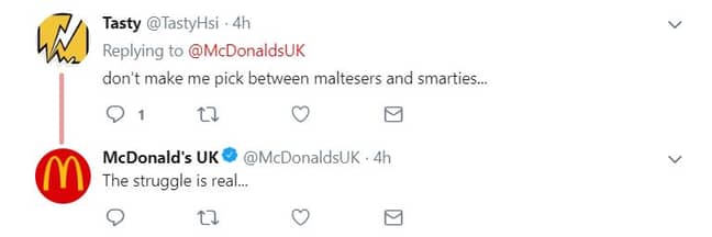 McDonald's are responding to the growing buzz. Credit: Twitter
