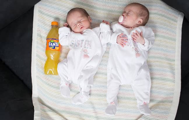 Suzy delivered the twins (pictured at home) via emergency c-section. Credit: Mercury Press 
