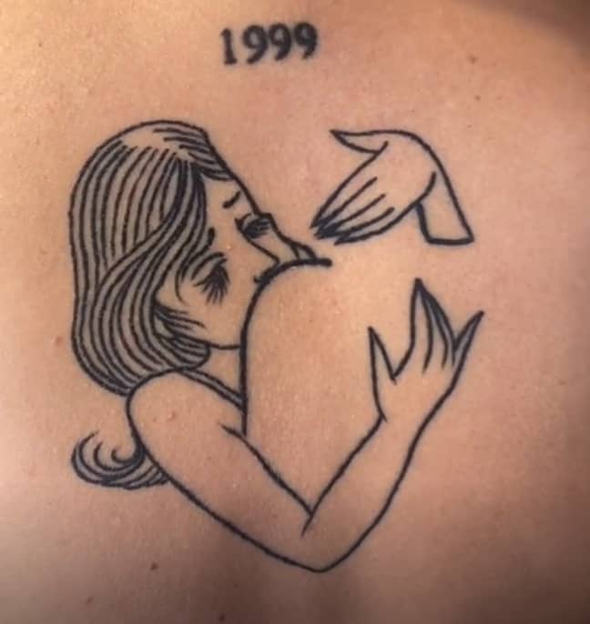 Woman Fixes Guardian Angel Tattoo After People Said It Looked Rude
